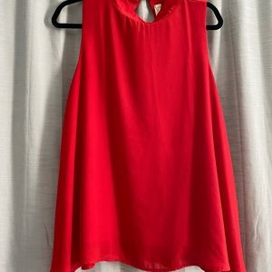 Peach love red double layered top